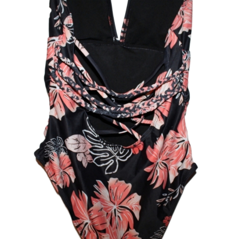 Women's Floral Ruched Bathing Suit - Picture 16 of 16